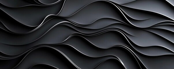 Aufkleber - Ink abstract background idea. Abstract waves in black create a dynamic and elegant texture for design projects.