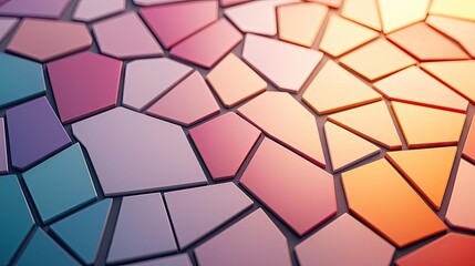 Poster - Mosaic abstract background concept. Colorful mosaic tiles with a creative pattern illuminated by warm light.
