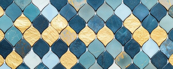 Poster - Mosaic abstract background concept. Elegant mosaic tiles in vibrant colors create a stunning visual pattern for decor.
