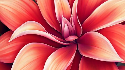 Poster - Vibrant red and orange plant close-up.