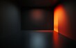© Mood - Dark room with orange light illuminating a corner.