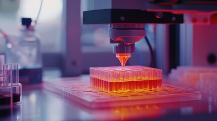 Aufkleber - innovative scientific research laboratory experimentation high-tech environment close-up view life s