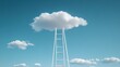 © DYDY_COLLECTIONS - A white ladder reaching towards a fluffy cloud in a bright blue sky.