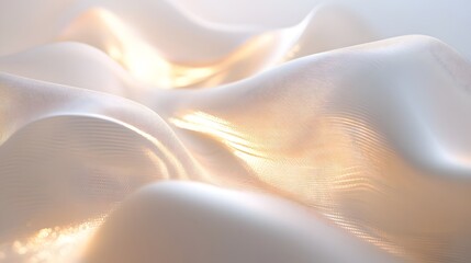 Poster - Abstract White Fabric Illuminated By Warm Light