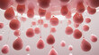© good-J - An organic pattern with surreal, vibrant, round drops of liquid in a light pink manicure hue