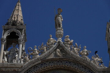 statue Duomo cathedral in Venice Italy