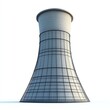 © Chanida - Cooling tower structure on a white isolated background.