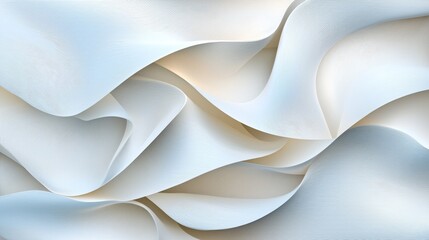 Abstract White Wave Curves Flowing Texture Background