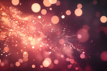 Poster - Colorful bokeh effect with shimmering lights creating a dreamy atmosphere in a vibrant background