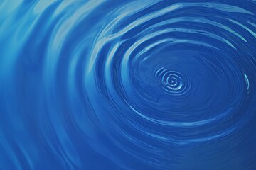 Poster - Calming ripples on a tranquil blue water surface under soft sunlight reflections