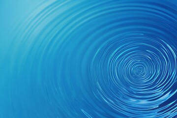Poster - swirling blue water ripples create a calming effect in serene surroundings