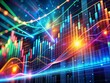 © prapatsorn - Abstract Financial Chart Long Exposure Stock Photo - Dynamic Market Data Visualization