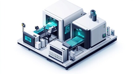 Poster - Advanced robotics automating production lines for precision and cost efficiency