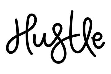 Leinwandbilder - Png hustle word calligraphy text typography