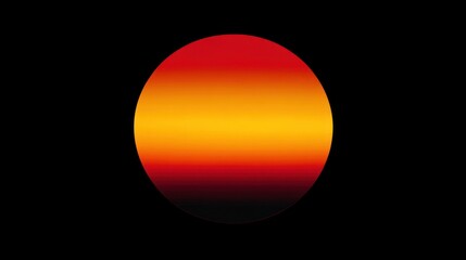 Aufkleber - A circular gradient resembling a sunset with warm colors transitioning from red to yellow.
