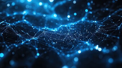 Poster - AI technology improving work efficiency with data analysis tools and chatbot solutions, optimizing business operations, enhancing customer interactions, and driving productivity.