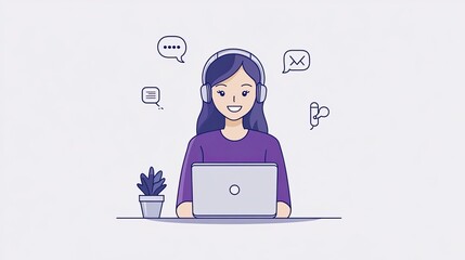 Poster - AI-enhanced customer support systems, revolutionizing business-customer relationships, offering faster, more efficient service through virtual assistants, chatbots, and data-driven solutions