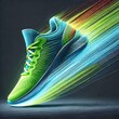 © Michael - Dynamic Running Shoe with Motion Blur Symbolizing Speed and Fitness