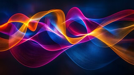 Poster - Abstract Colorful Waves Flowing Dynamically