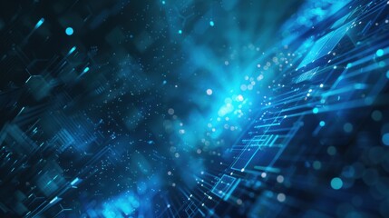 Aufkleber - abstract blue technology background