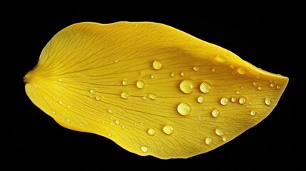 Aufkleber - A close-up of a yellow petal with water droplets, showcasing nature's beauty and detail.