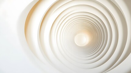 Poster - Abstract Concentric Circles Create A Light Tunnel Effect