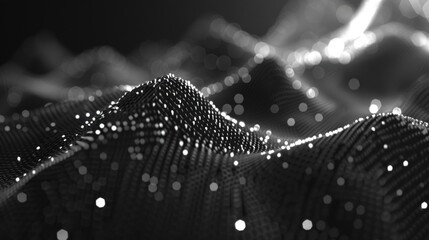 Aufkleber - Abstract digital background of points and lines. Glowing grey plexus. Big data. Network or connection. Abstract technology science background. 3d vector illustration