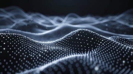 Aufkleber - Abstract digital background of points and lines. Glowing grey plexus. Big data. Network or connection. Abstract technology science background. 3d vector illustration