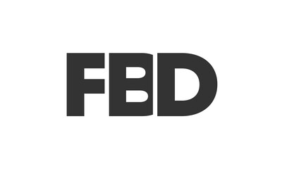 Poster - FBD logo design template with strong and modern bold text. Initial based vector logotype featuring simple and minimal typography. Trendy company identity.