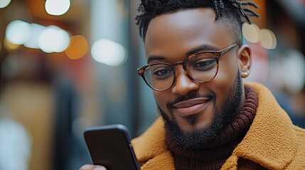 Poster - Close-up of a business owner using a smartphone to connect on social media, demonstrating the power of digital platforms, social networking, and business growth opportunities. 