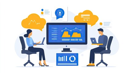 Poster - Cloud-based AI solutions for global business management, optimizing data analysis, and enhancing operational efficiency across industries and markets. 
