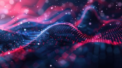 Aufkleber - Abstract technology background. Artificial intelligence. Science background. Big data visualization. 3D rendering