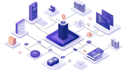 Poster - Decentralized networks powered by blockchain for secure and transparent transactions in various industries. 