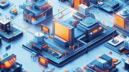 Poster - Digital transformation in business, incorporating AI for seamless operations, improved customer experiences, and sustainable growth through advanced technology integration and automation