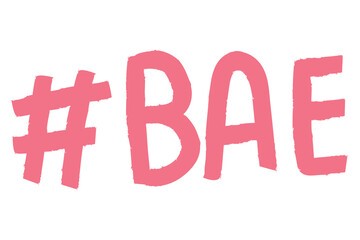 Leinwandbilder - Pink BAE hashtag word design element
