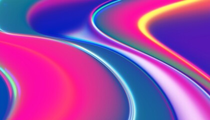 Poster - Colorful waves abstract blurred background