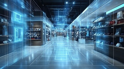 Poster - Retailers using digital twins for store layout simulations, improving space optimization and product placement