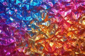 Aufkleber - Colorful crystal background shining with blue, yellow and pink colors