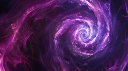 Poster - Black hole attracting light like a spiraling vortex, kaleidoscopic abstract background with copy space