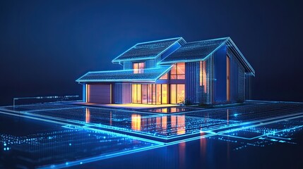 Poster - Smart energy meters using AI to track and optimize household energy consumption.