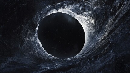 Poster - A dark, swirling vortex in space, evoking a sense of mystery and the cosmos.