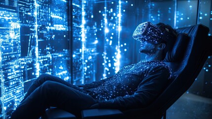 Poster - Virtual reality in healthcare creating immersive therapies for mental health treatment. 