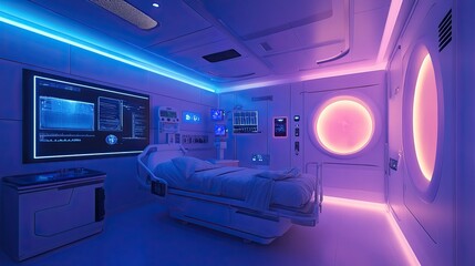 Poster - Virtual reality in healthcare creating immersive therapies for mental health treatment. 