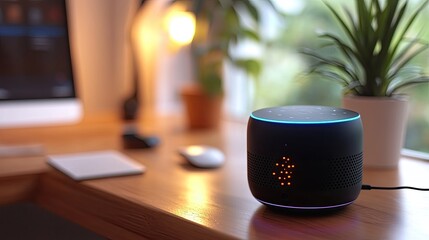 Poster - Voice-activated AI tools in customer service improving response times and satisfaction. 