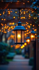 Poster - Vintage Lanterns at Night Magical Glow and Cozy Ambiance