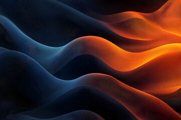 Wall Mural - Abstract Blue Orange Wave Illustration