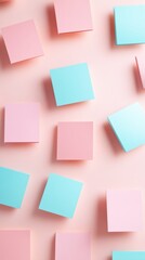 Aufkleber - Surreal Pastel Classroom with Floating Abstract Boards – Fusion of Traditional and Modern Education