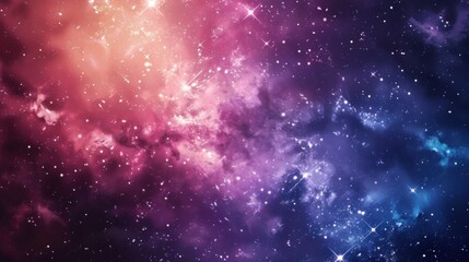 Poster - colorful, stars and space background, panorama universe wallpaper panorama
