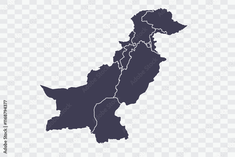 Pakistan Map Slate Color on White Background quality files Png Stock ...