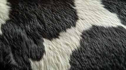 Poster - Detailed Macro View of Soft Cowhide Texture Featuring Unique Patterns and Natural Color Variations for Creative and Artistic Use